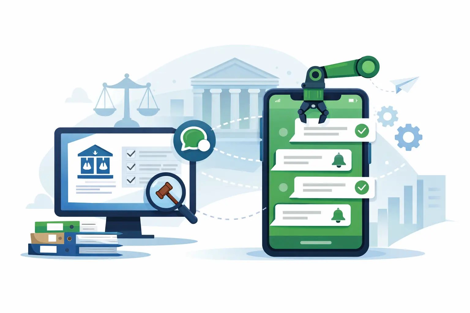 Monitoramento Processual WhatsApp Automático