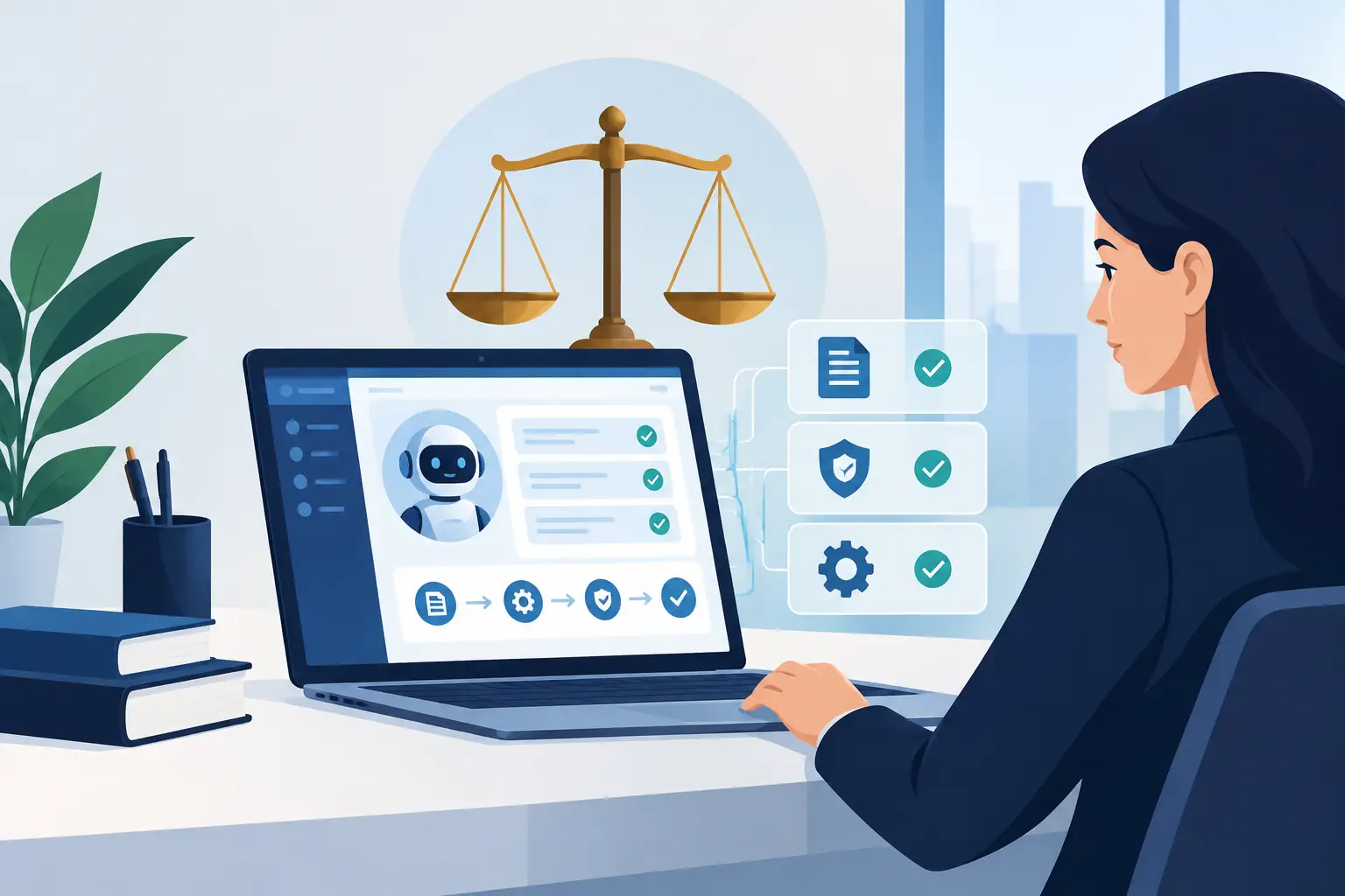 Defesa jurídica automatizada com controle real